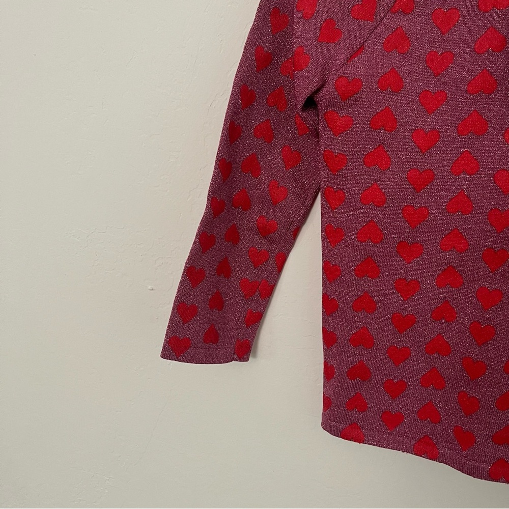 Vintage Betsey Johnson Heart Print Top - Picture 4 of 6